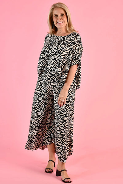 Bodacious Sydney Wide Leg Plant Midnight Safari VBLP106