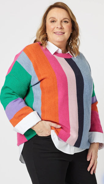 Clarity Rainbow Stripe Knit 44189