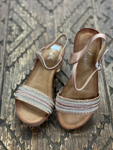 Kirra Beach Shimmer Rose Wedge