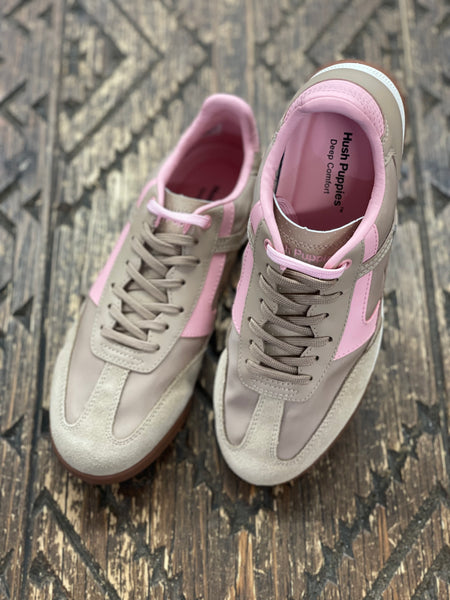 Hush Puppies Finale Latte/Pink Sneaker
