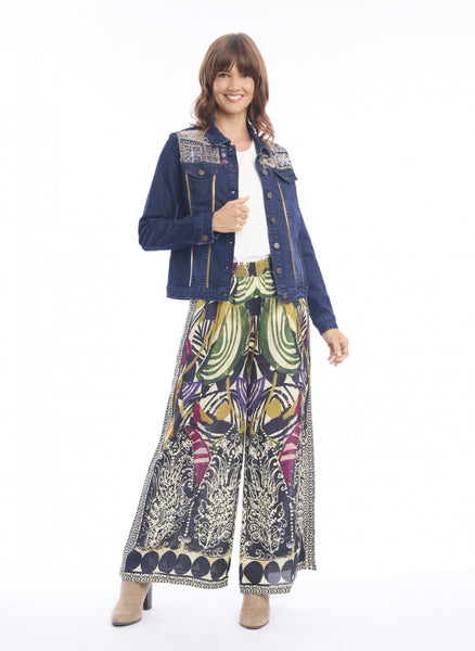 Escape Dark Print Denim Jacket 23155
