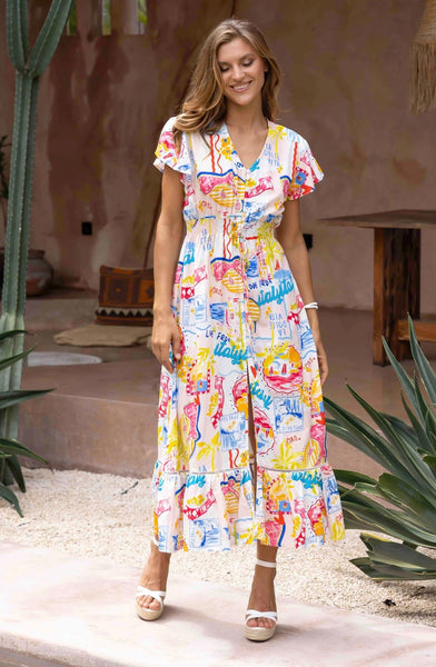 Go Girl Gigi Maxi La Dolce Vita White Dress VGLD239