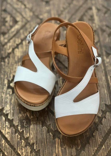 La Bellini Glide White/Tan Wedge