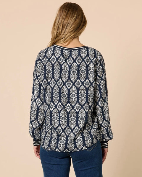 Threadz Lola Top Navy 49162