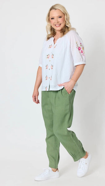 Gordon Smith Desert Rose Embroidered Top 49605
