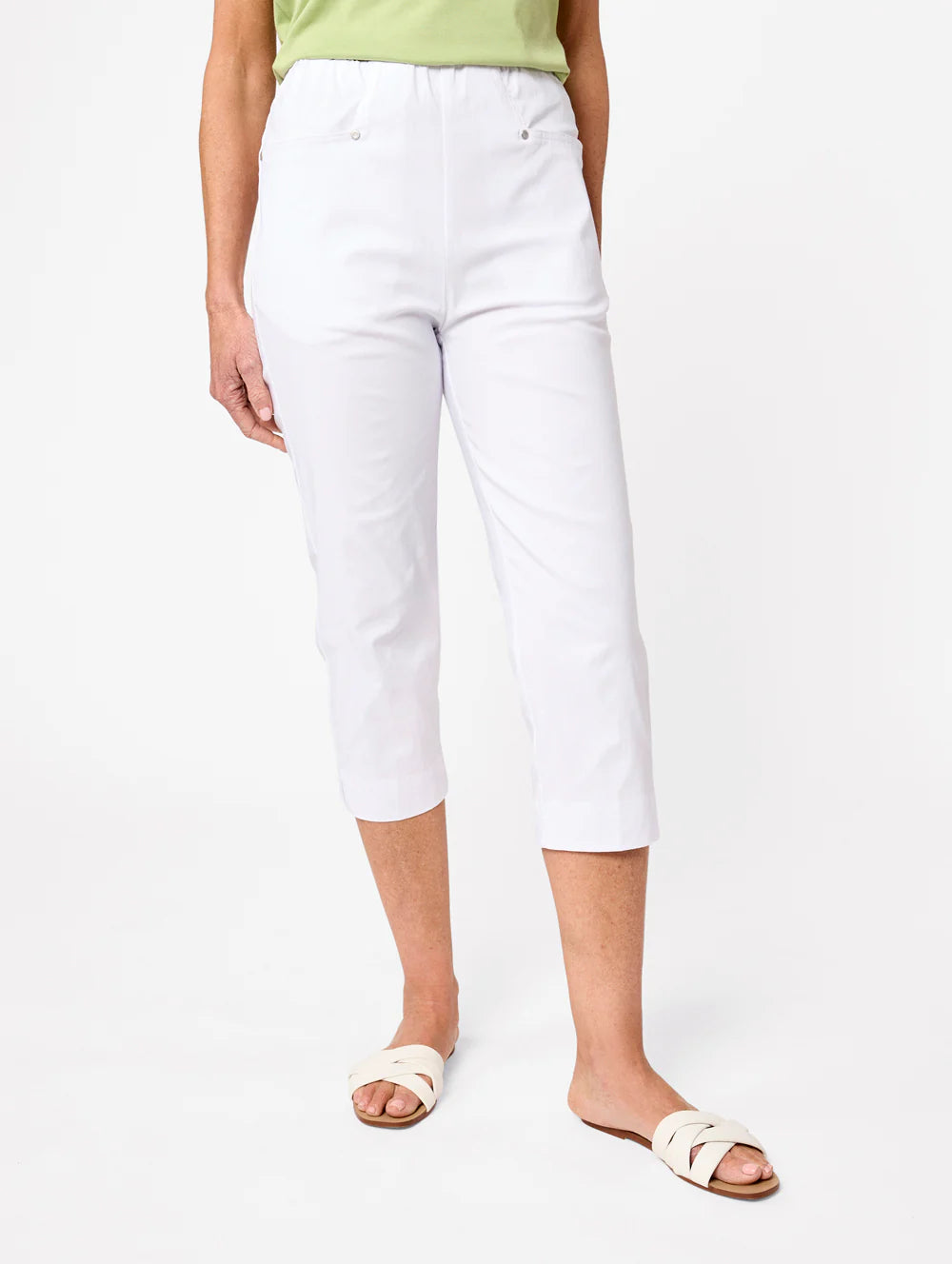 Black Pepper Liberty 3/4 Pant White BA4400