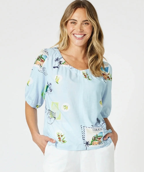 Gordon Smith Destination Top Pale Blue 48272