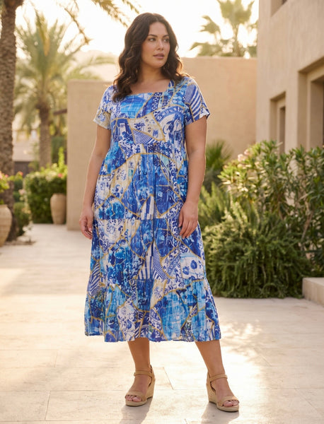 Orientique 50 Years MIDI Print Dress 30262