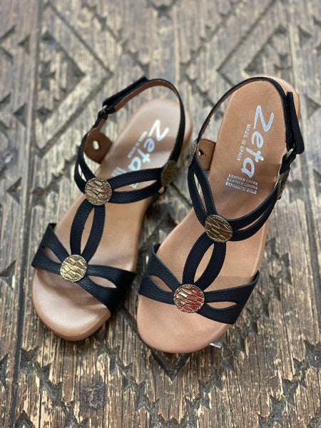 Zeta Hitime Negro/Bronce Heel