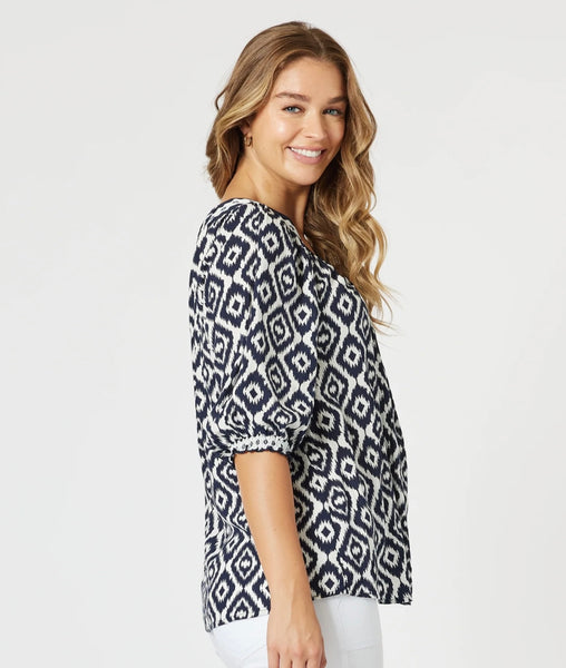 Threadz Diamonds are Forever Top Navy/White 48391