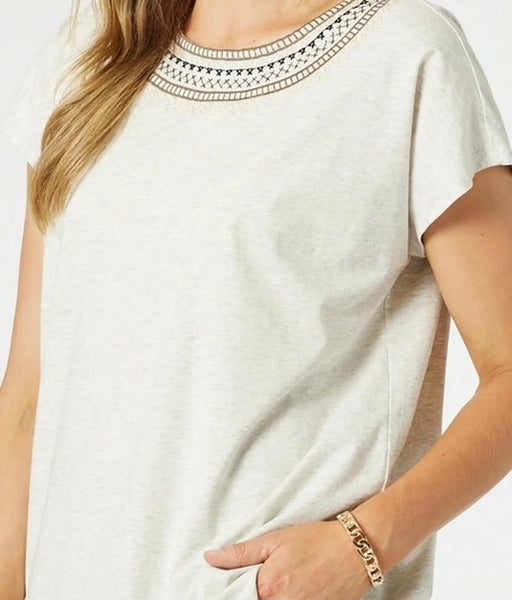 Clarity Cross Stitch Natural Tee 47850