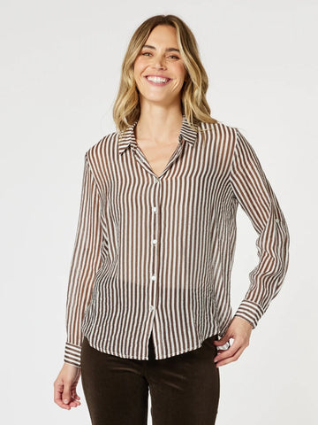 Gordon Smith City Chocolate Stripe Shirt 46824