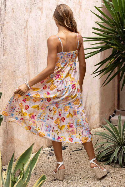 Go Girl Ellie MIDI Dress Coco Vacay Blush VGLD700