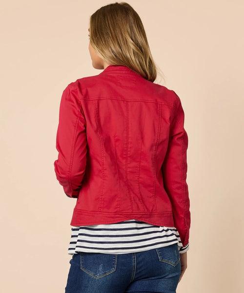 Threadz Maggie Red Denim Jacket 44017