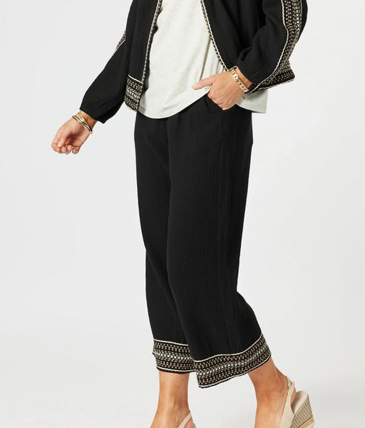 Clarity Cross Stitch Black Pant 47938