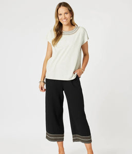 Clarity Cross Stitch Black Pant 47938