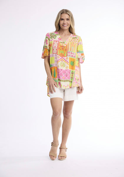 Orientique Gulnar V Print Top 12285