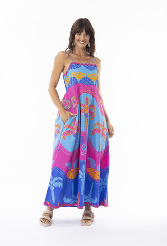 Escape Celeste Blue Strappy Dress 30148
