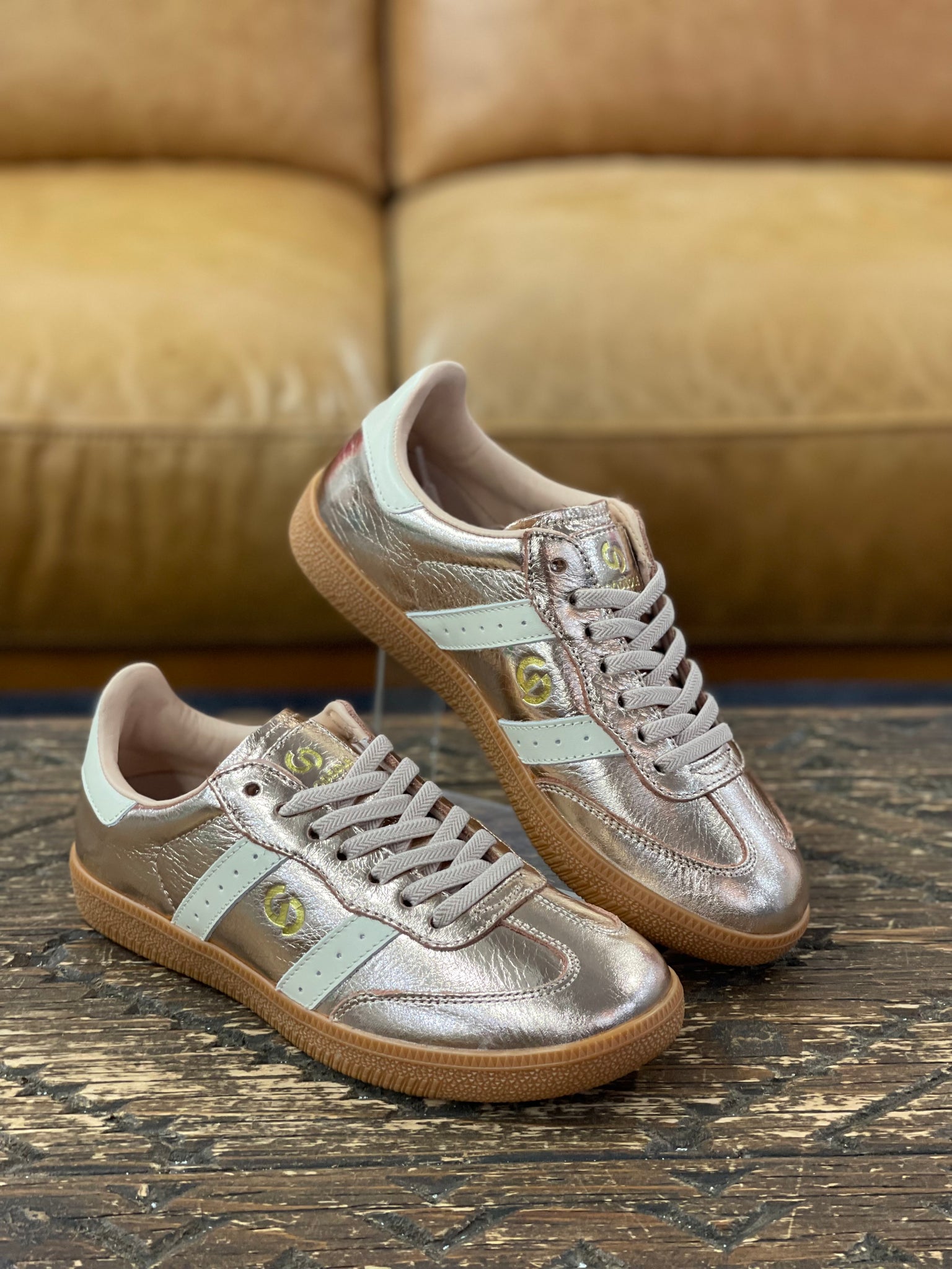 Goodsole Parallel Rose Gold/Ivory Metallic Sneaker