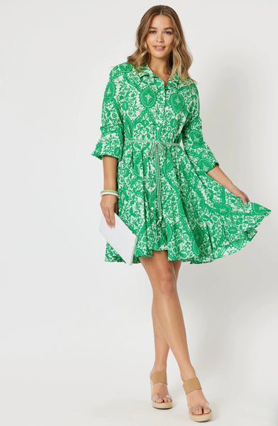 Threadz Hola Green Dress 43029