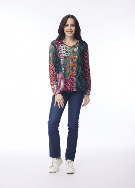 Orientique Prato Print Top 62775