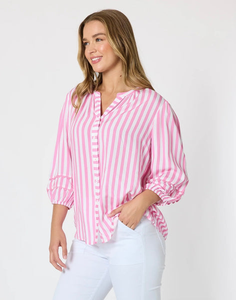 Threadz Montecito Stripe Top Lipstick 49542