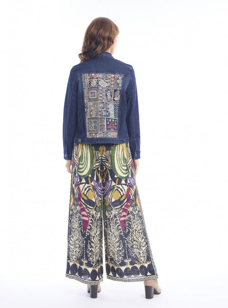 Escape Dark Print Denim Jacket 23155