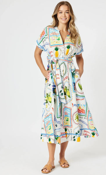 Threadz Amalfi Midi Dress Multi 48320