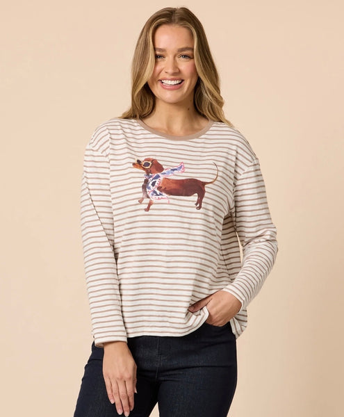 Threadz Chien Chic Tee Natural 49176