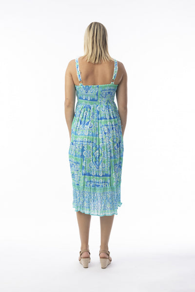 Orientique Montevideo Aqua Strappy Dress 10071