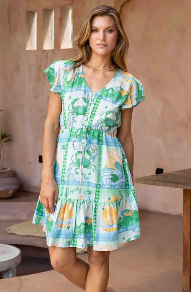 Go Girl Twiggy Mermaid Bay Green Dress VGLD323