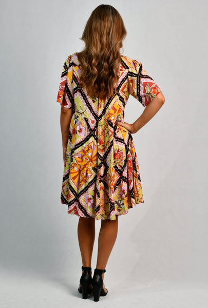 Go Girl Victoria Patchwork Bloom Dress VGLD170
