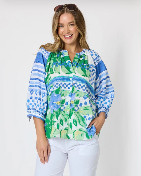Threadz Limoncello Print Top 50198