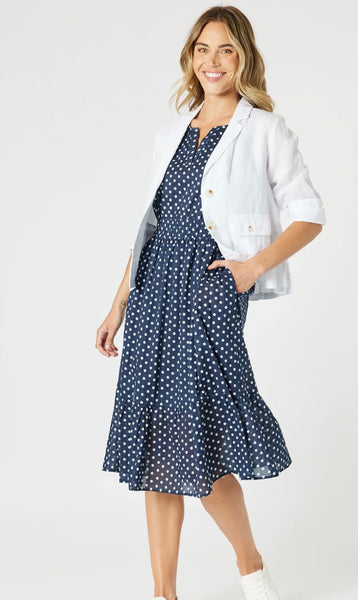 Gordon Smith Get Spotty Dress Navy/White 48261