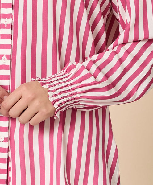 Threadz Amour Stripe Pink Shirt 48944