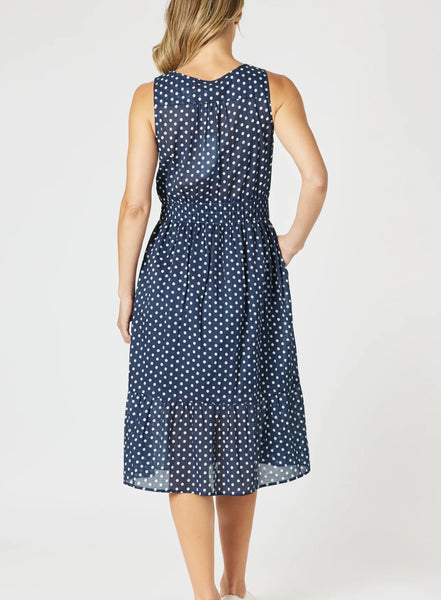 Gordon Smith Get Spotty Dress Navy/White 48261