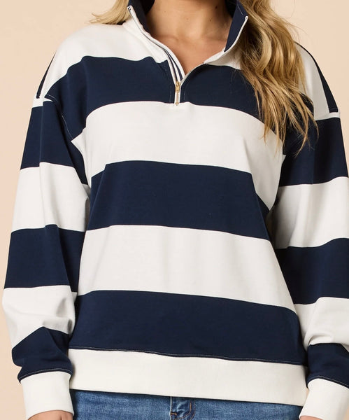 Threadz Varsity Stripe Sweatshirt 48894