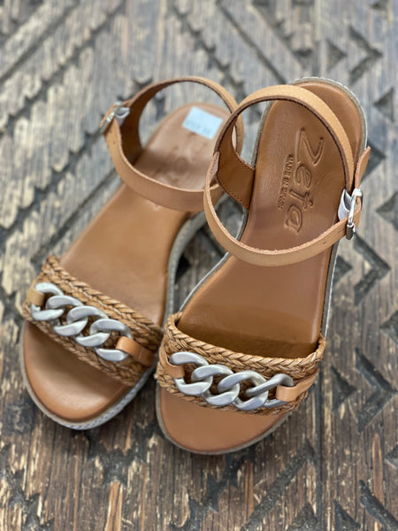 Zeta Lilt Camel Chain Sandal