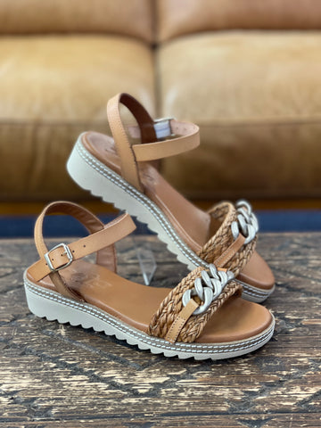 Zeta Lilt Camel Chain Sandal