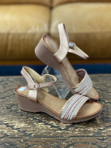 Kirra Beach Shimmer Rose Wedge