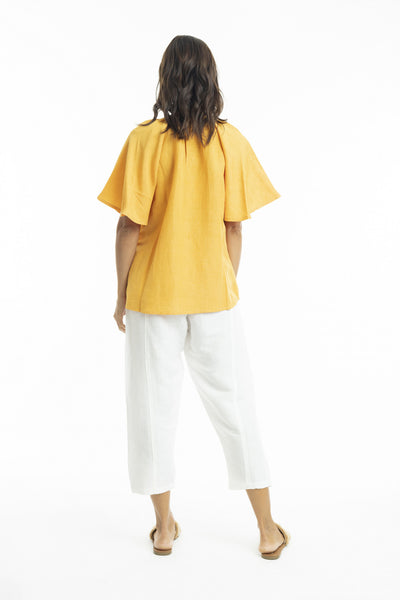 Escape Mango Linen Top 72497