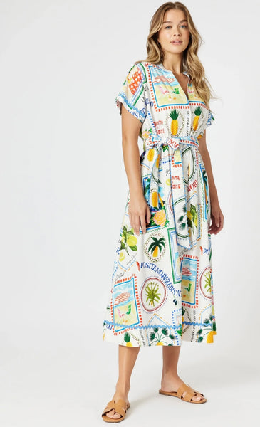 Threadz Amalfi Midi Dress Multi 48320