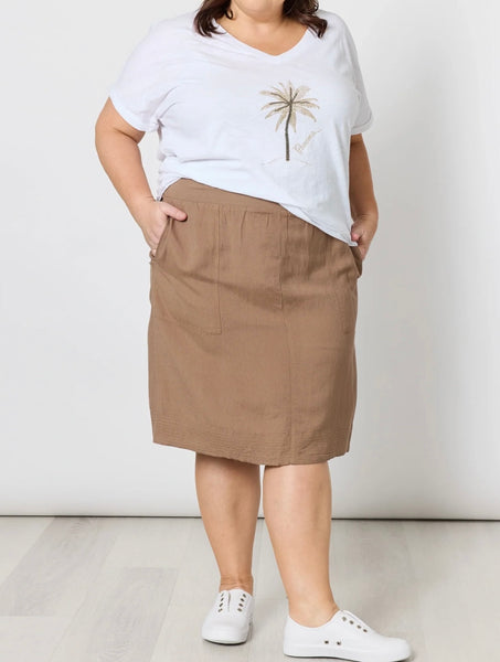 Gordon Smith Stitch Hem Nutmeg Skirt 48105