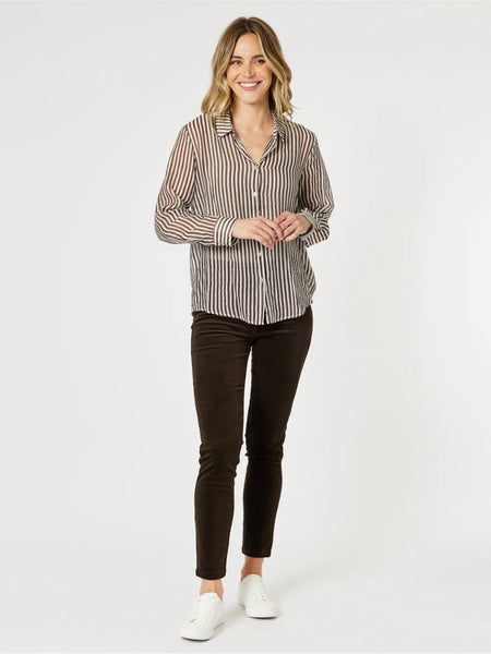 Gordon Smith City Chocolate Stripe Shirt 46824