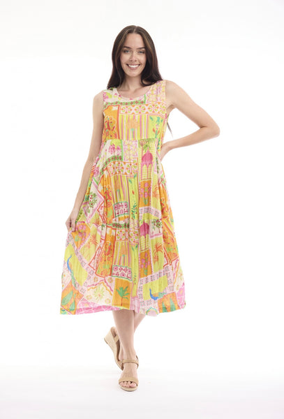 Orientique Gulnar Bubble Print Dress 10102
