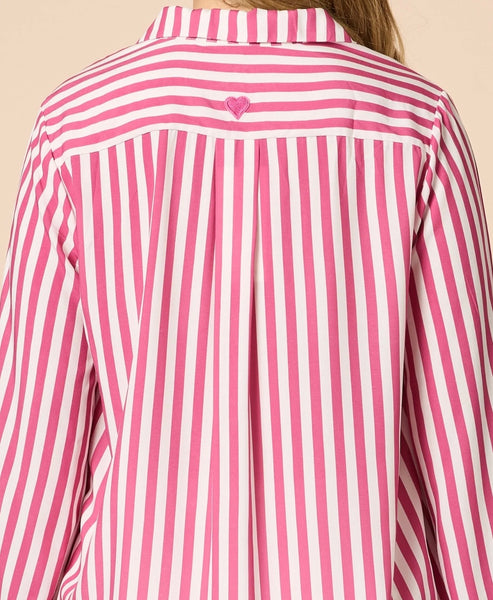 Threadz Amour Stripe Pink Shirt 48944