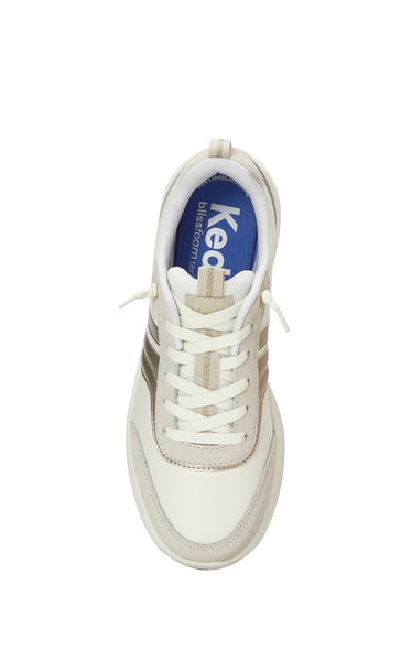 Keds Blisswalk White/Oak/Gold Sneaker