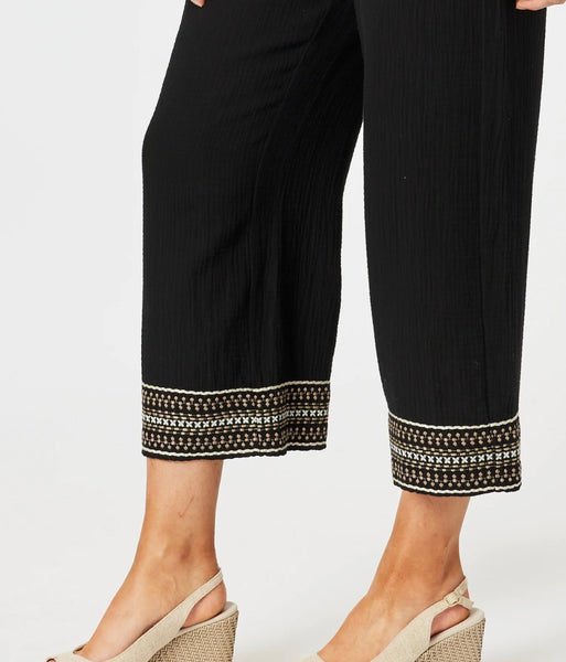 Clarity Cross Stitch Black Pant 47938