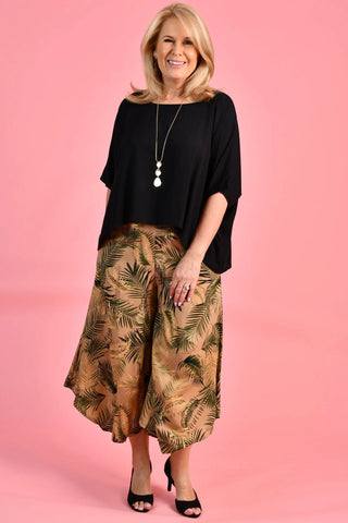 Bodacious Sydney Wide Leg Pant Golden Fern VBLP106