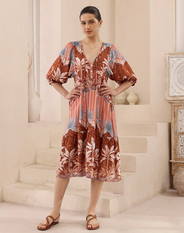 Iris Maxi Madison Leaf Dress 2012485-3